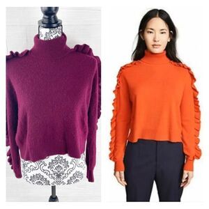 Cinq a Sept Tous Les Jours Savanna Ruffle-Trim
Cashmere Turtleneck Sweater